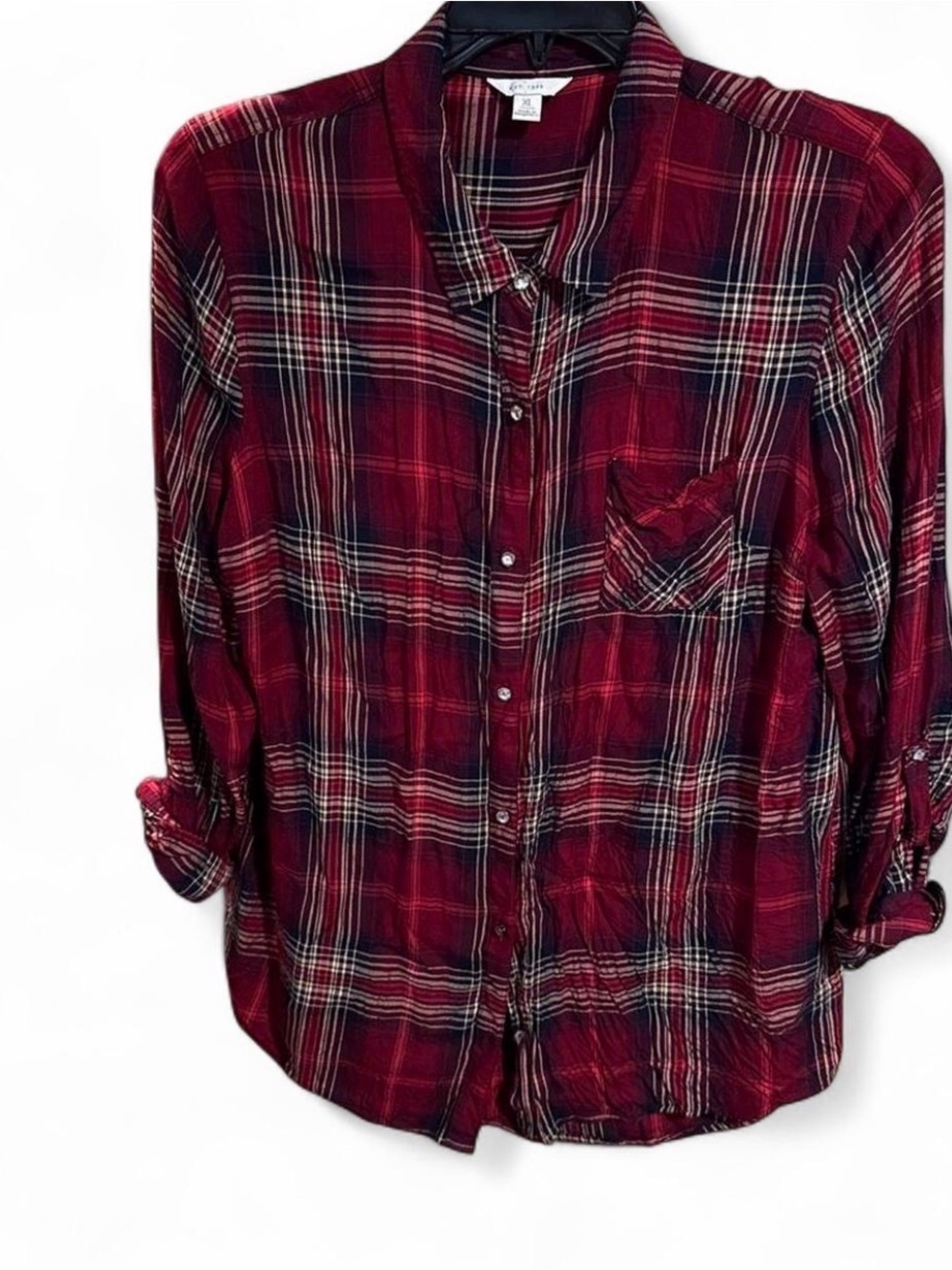 Classic Red Plaid Button-Down Shirt - Relaxed Fit